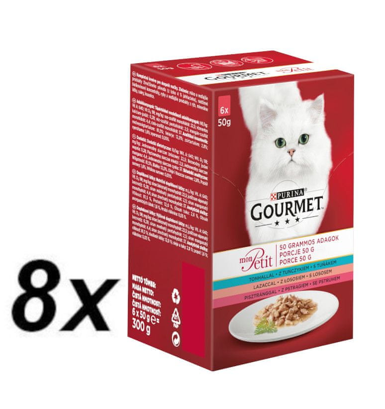 Levně Purina Gourmet mon petit mix rybích příchutí 48x50 g