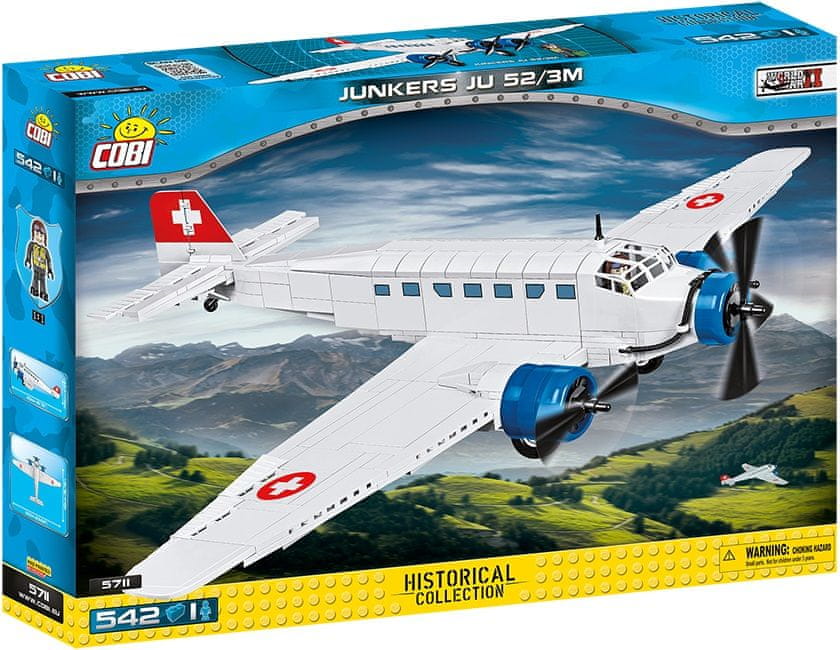 Klocki konstrukcyjne Cobi 5711 Samolot Junkers Ju 52/3M Mała Armia