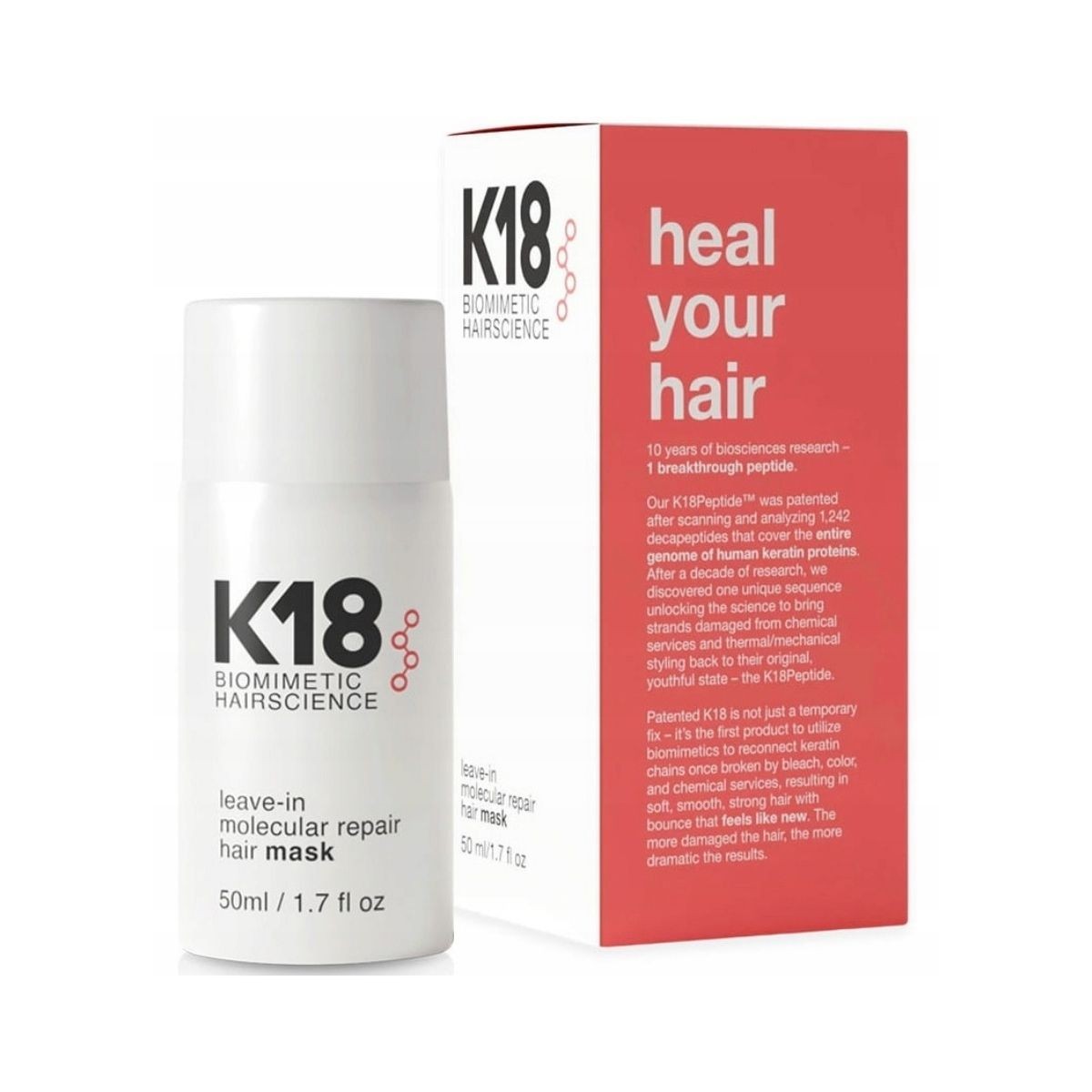 K18 Leave-In Molecular Repair Hair maska regenerująca 50 ml