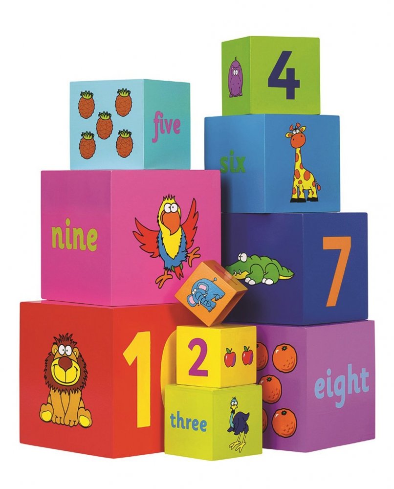 Levně Tidlo Věž ze skládacích kostek Rainbow