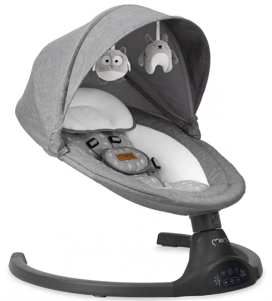 Huśtawka-Bujaczek-Leżaczek Elektryczny MoMi KENANI Dark Grey