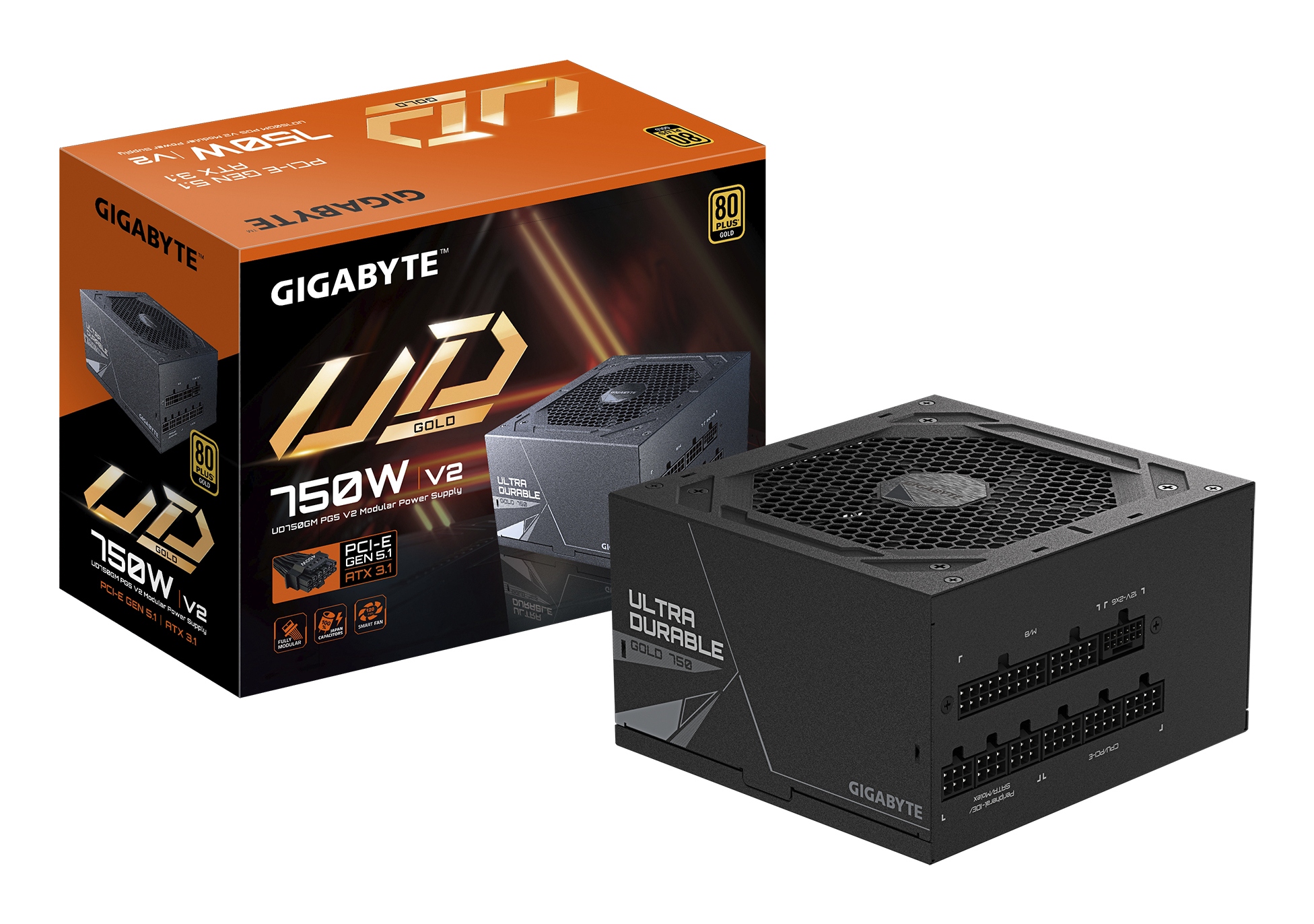 Zasilacz Gigabyte GP-UD750GM PG5 V2 750 W 80 Plus Gold
