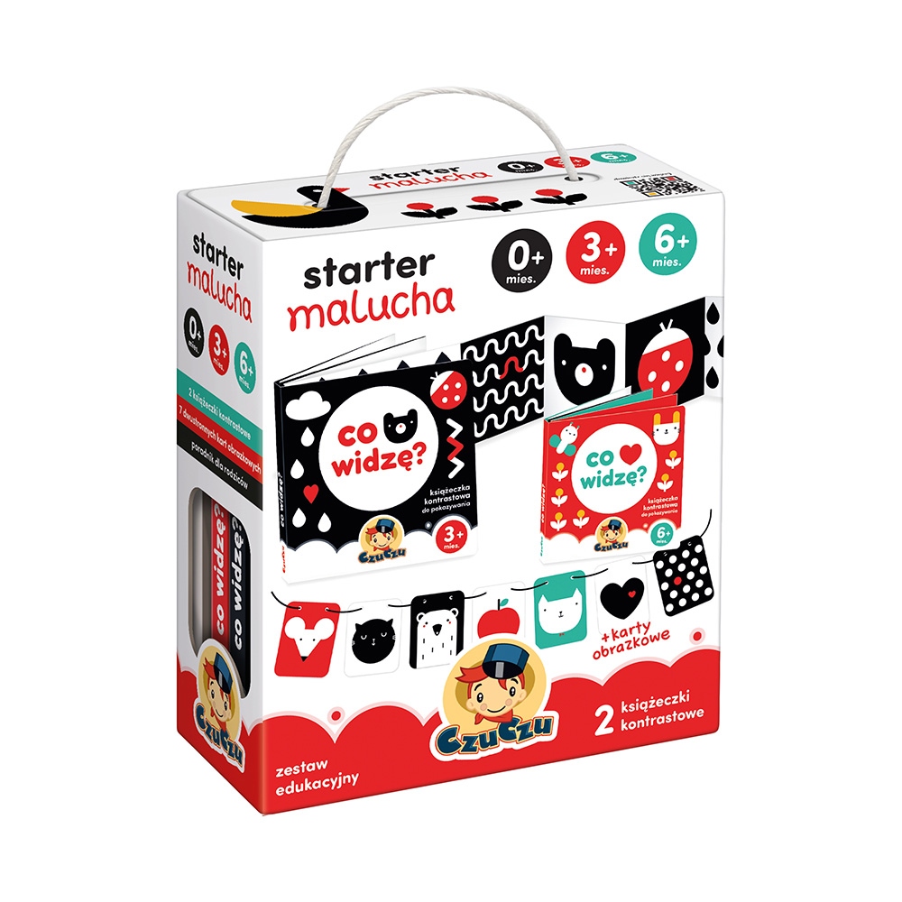CzuCzu Starter Malucha KSIĄŻECZKI KONTRASTOWE 0 m+ Bohater brak