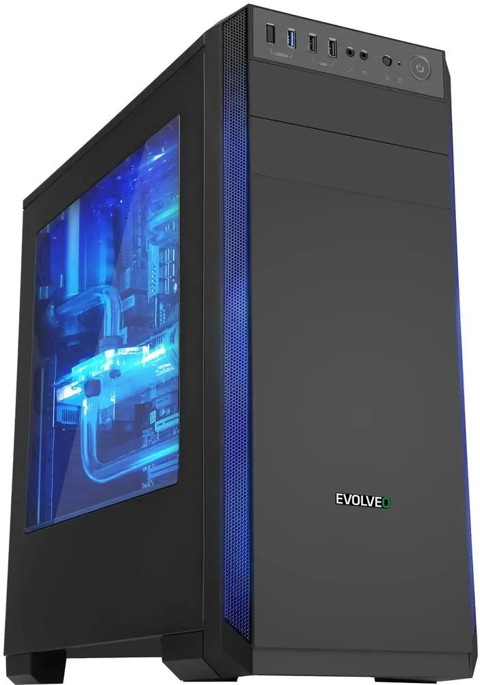 Počítačová Skriňa Evolveo T3 Midi Tower čierna
