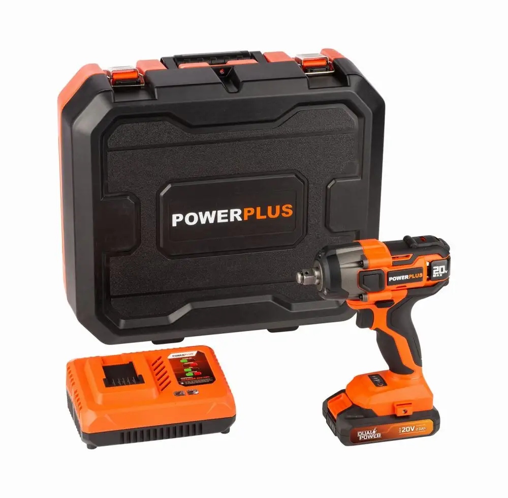Powerplus POWDP20160 Aku rázový uťahovač 1/2" 20V Set