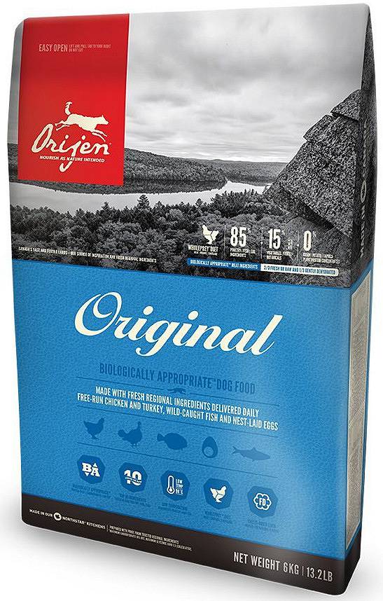 Levně Orijen Dog Original suché krmivo pro psy krůta, kuře, ryby 6 kg