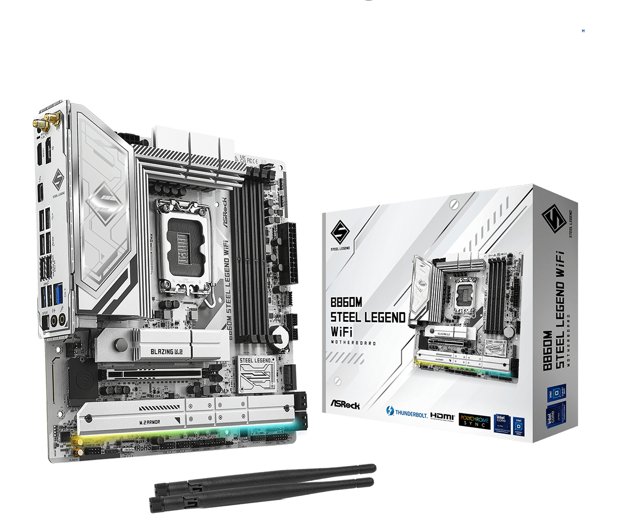 ASROCK B860M Steel Legend WiFi mATX LGA1851 DDR5 — 8