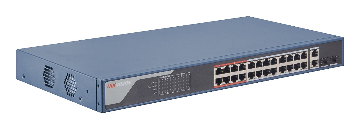 Switch PoE 24x PoE spravovatelný 2 Sfp 1Gb/s 370W DS-3E1326P-EI Hikvision