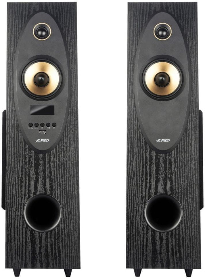 Fenda F&d repro T-35X/ 2.0/ 80W/ černé/ dřevěné/ BT5.0/ Optický vstup/ Fm r