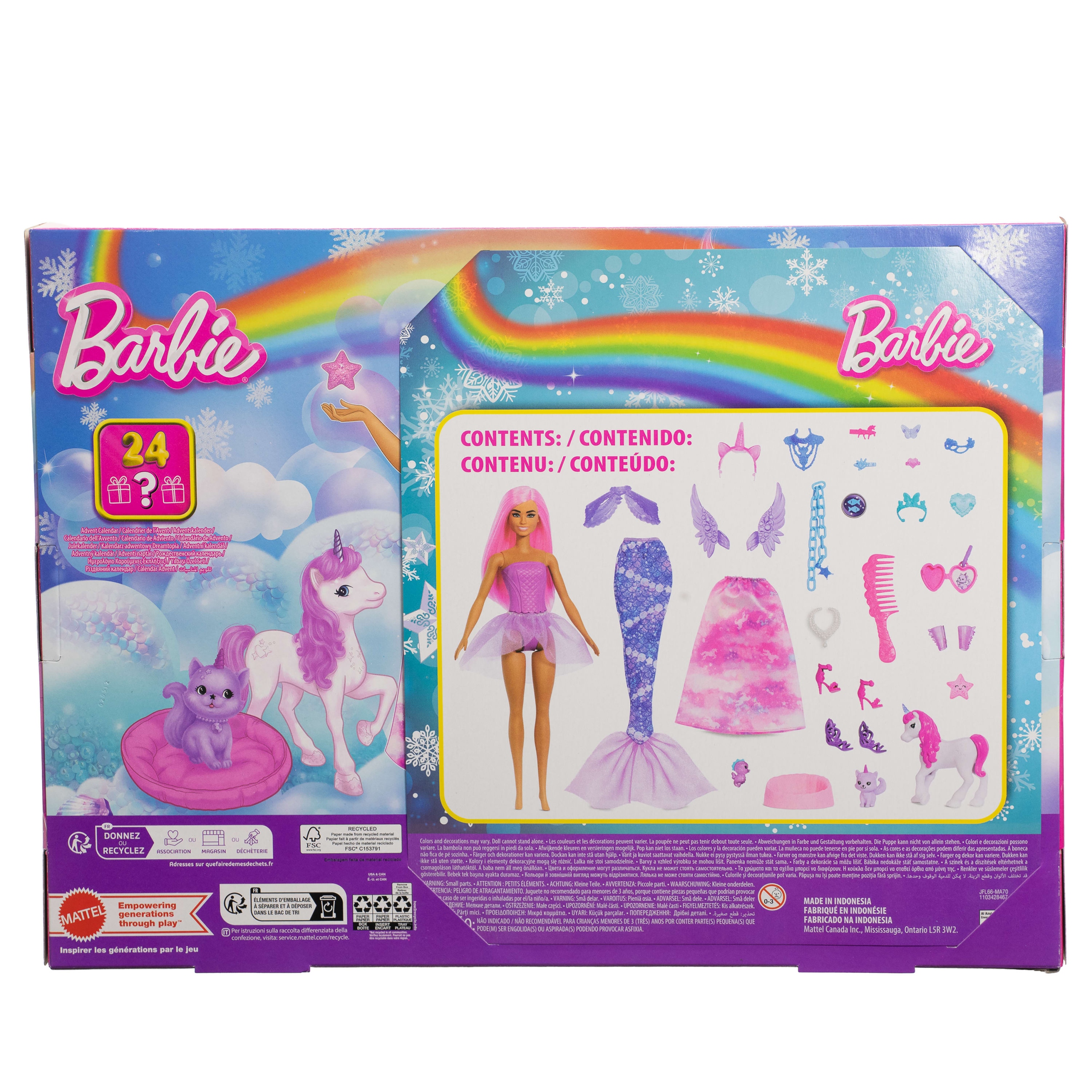 Адвент-календарь Barbie Мир фантазии, кукла и 24 сюрприза, от 3 лет — фото 5