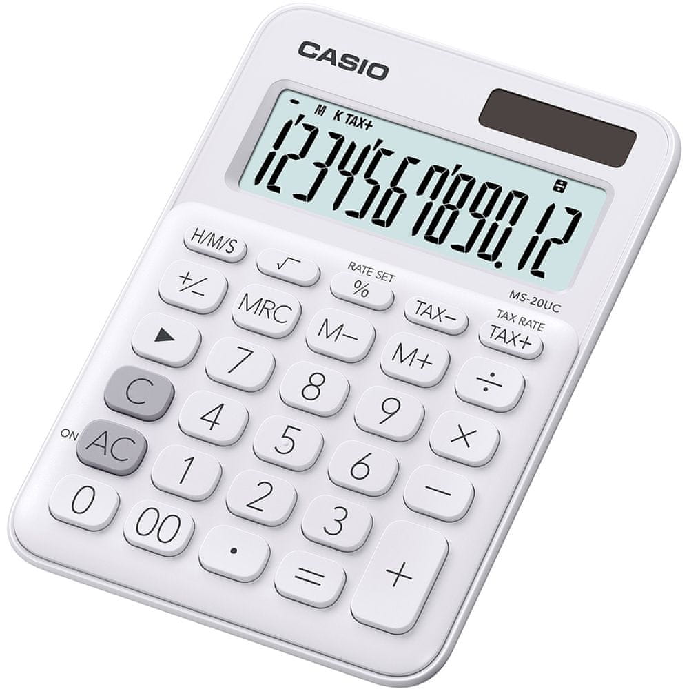 ОФИСНЫЙ КАЛЬКУЛЯТОР CASIO MS-20UC-EC БЕЛЫЙ