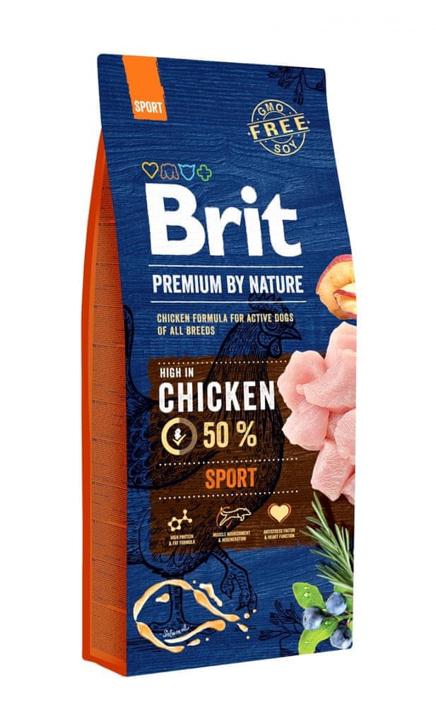 Brit Premium By Nature Sport Chicken Sucha Karma dla Psa Kurczak 15kg