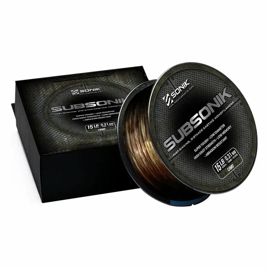 Żyłka Sonik Subsonik Camo 22lb 0,38mm 1200m Karpiowa Mocna Wytrzmała