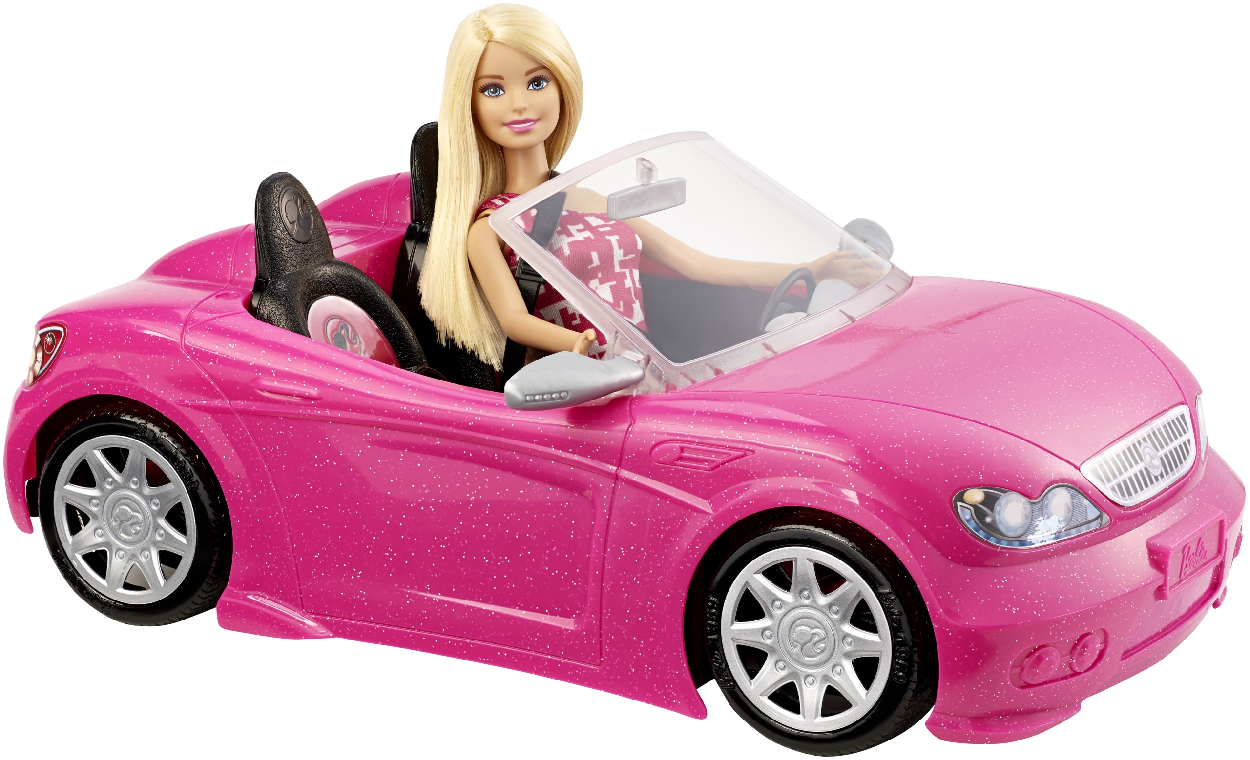 Barbie Auto Kabriolet różowy Samochód Lalka DJR55