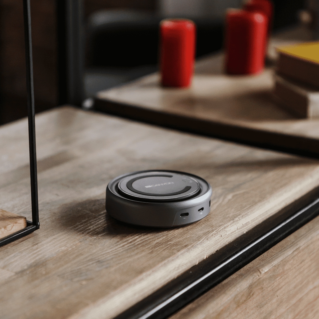 CANYON HUB DS-7 7in1 USB-C Ładowanie Qi Space Grey — 9