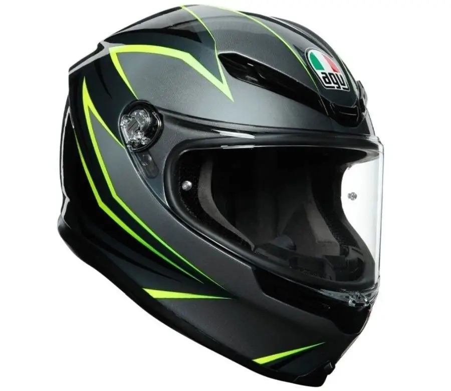 Prilba Agv K-6 S Flash Grey/Black/Lime