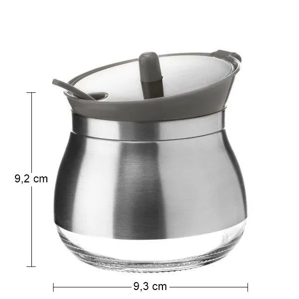 Cukiernica szkło tworzywo stal nierdzewna szary Linia Paola