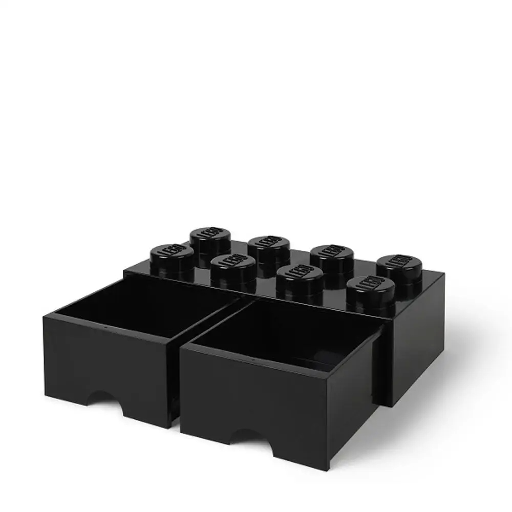 Lego(r) pojemnik klocek z szufladami ósemka czarny pudełko Nhg