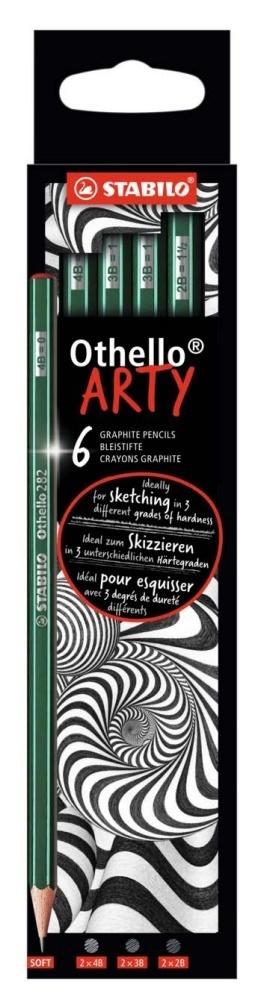 Ołówki 2x4B, 2x3B, 2x2B Othello Soft Arty, Stabilo EAN (GTIN) 4006381567008