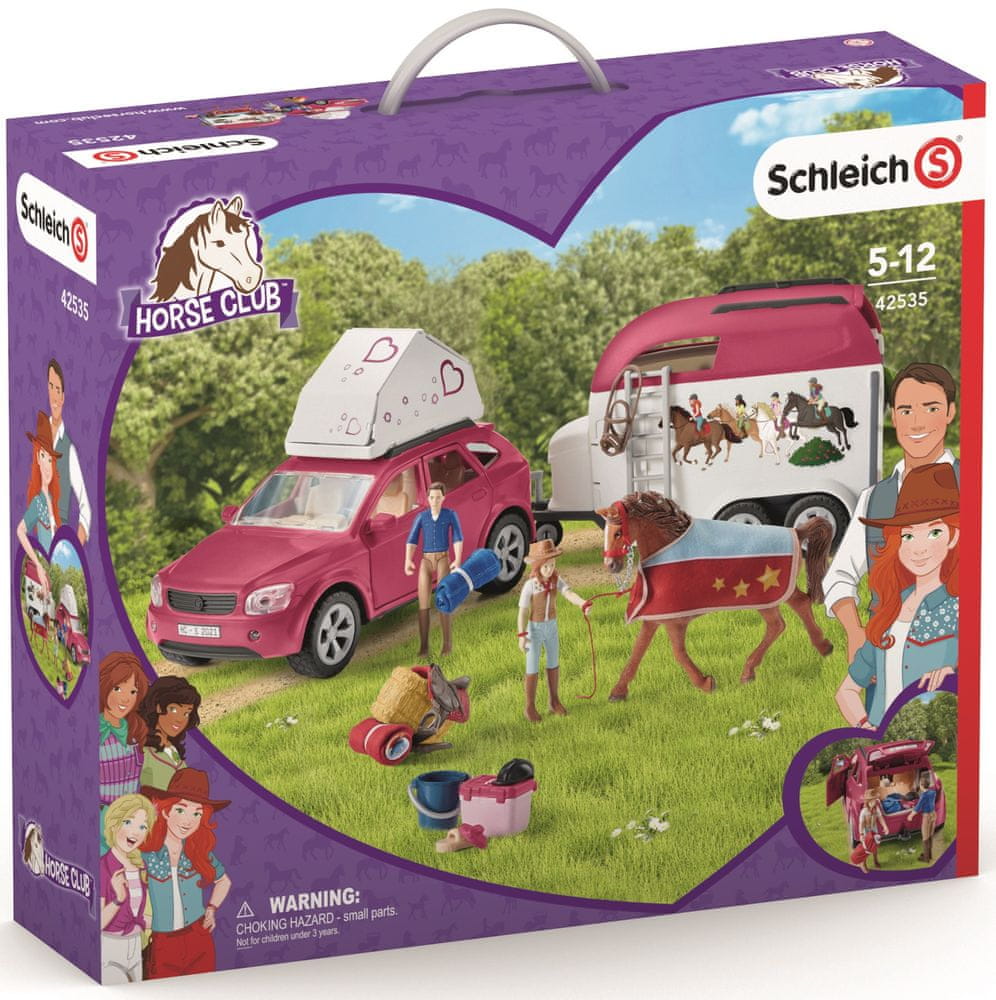 Schleich 42535 Dobrodružné auto s přívěsem a koněm