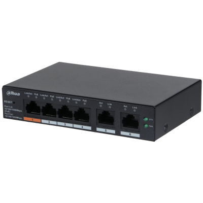 Switch PoE Dahua DH-CS4006-4GT-60 6 portů 4xPoE 2xLAN DoLynk Care