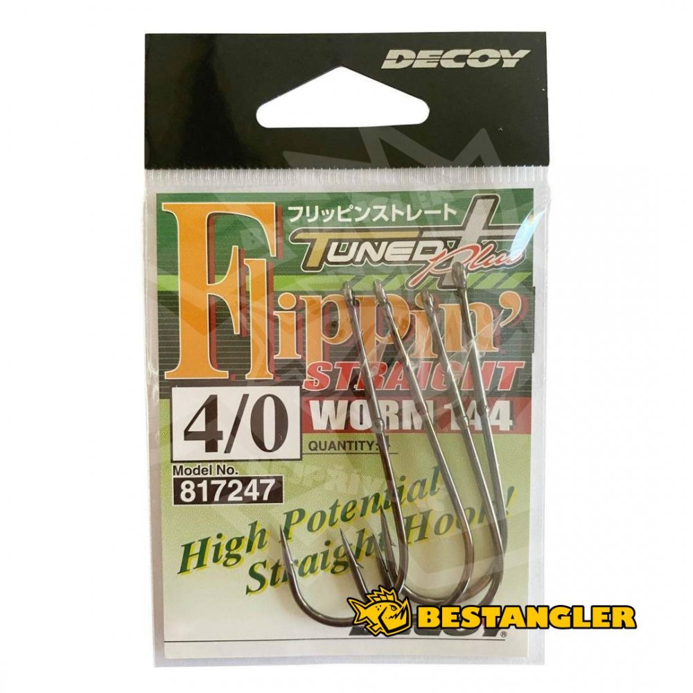 Haczyki Wędkarskie Decoy Worm 144 Flippin' Straight #4/0 – 4 Szt.