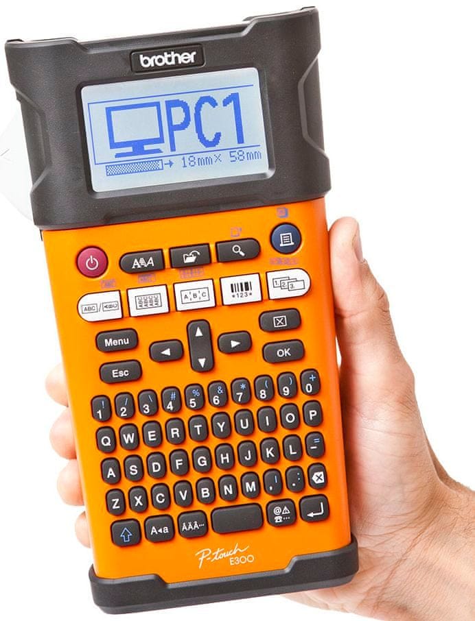Drukarka etykiet Brother PT-E300VP walizka, zasilacz, akumulator, taśma TZe Producent Brother
