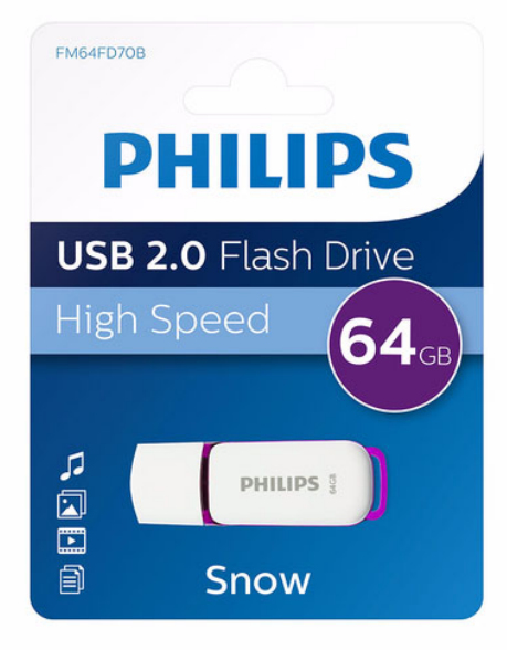 10 x Pendrive Philips FM64FD70B 64 Gb Usb 2.0 biały