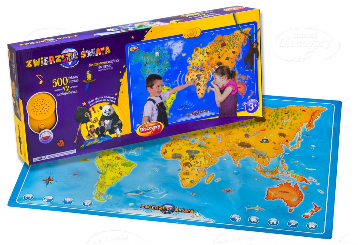 Dumel Zwierzęta świata Mapa interaktywna EAN (GTIN) 3760145060846
