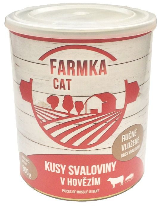 Levně Falco Farmka Cat se svalovinou 8x800 g