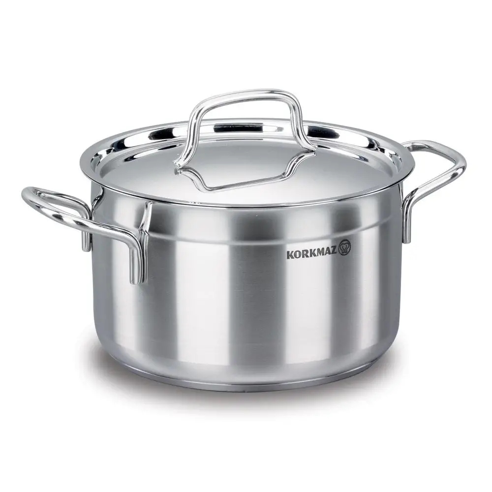 Korkmaz Alfa hrnec 5,5 L ocel 18/10 indukční tri-ply s víkem