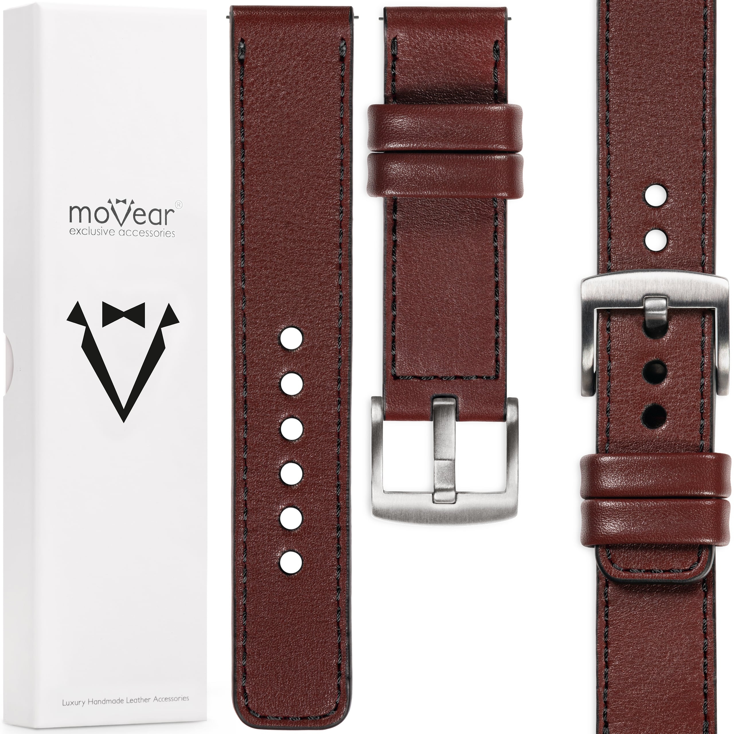 Prémiový řemínek 20 mm pro hodinky, exkluzivní, elegantní Movear