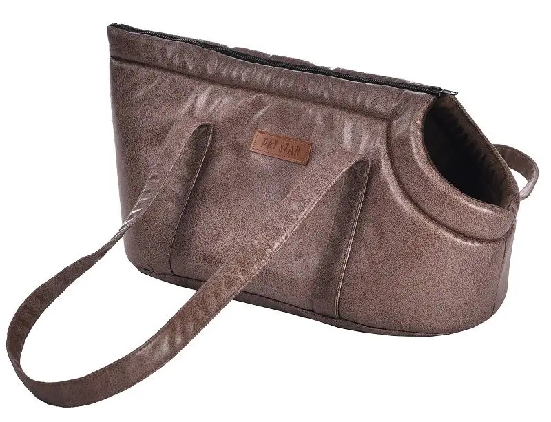 Levně Hnědá přepravní taška 42x23 cm