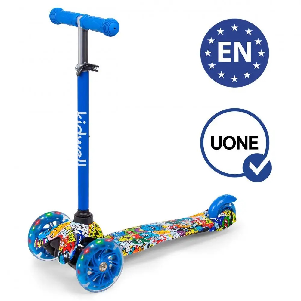 HULAJNOGA KIDWELL UNO MONSTERS NIEBIESKI 3 KÓŁKA Długość podestu 30 cm