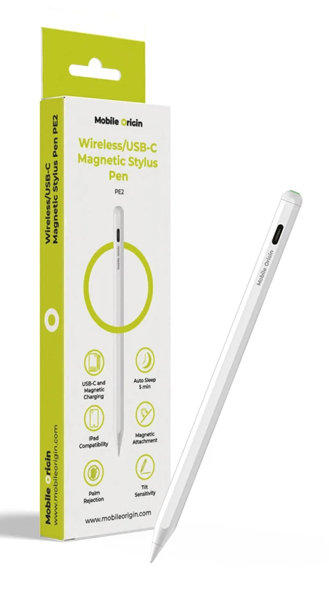Dotykové Pero pro iPad Mobile Origin PE2 Bluetooth magnetický Usb-c s funkcí Palm Rejection