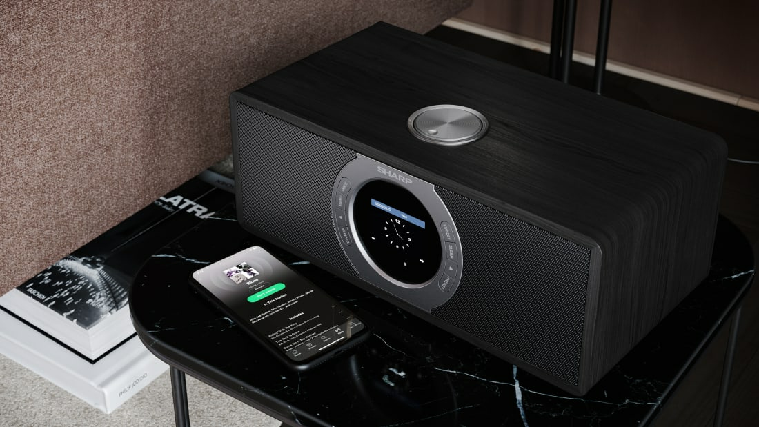 Radio sieciowe DAB+, FM, internetowe Sharp DR-I470 Bluetooth Spotify WiFi Wysokość produktu 14.5 cm