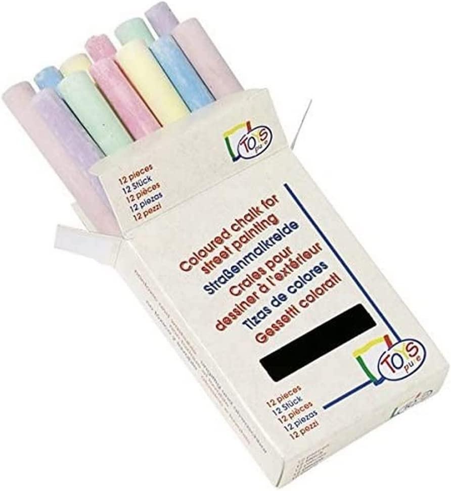 Kreda do malowania po tablicy Kolorowa dla dzieci pastelowe kolory 12szt.