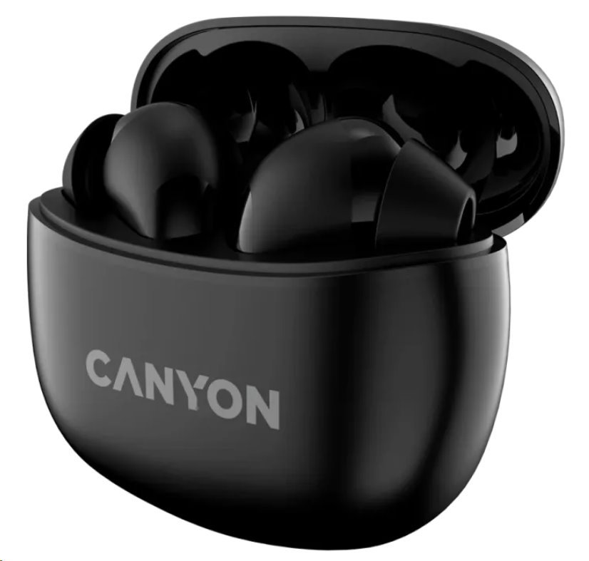 CANYON Słuchawki dokanałowe TWS-5 Etui Czarne — 12