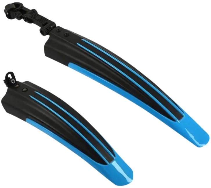 BŁOTNIKI ROWEROWE ZESTAW KOMPLET PRZÓD TYŁ ROWER 2 SZT MTB 24-26 NIEBIESKIE