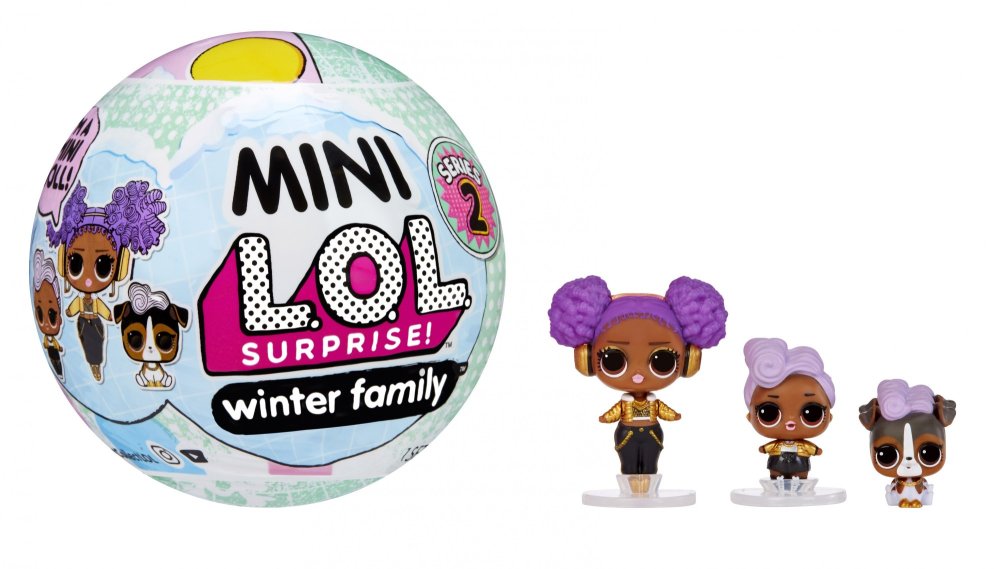 ZESTAW 2 x LALKA LOL SURPRISE KULA NIESPODZIANKA MINI WINTER FAMILY Materiał plastik