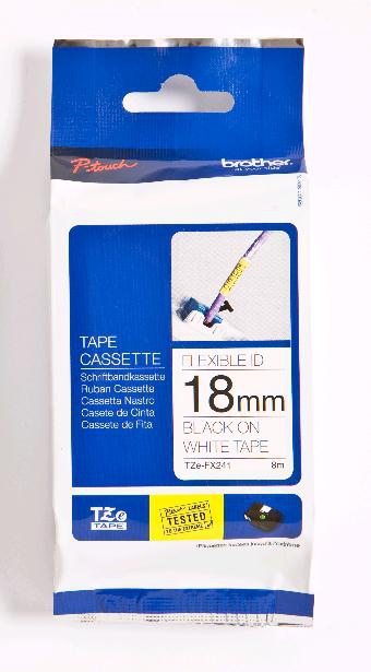 Brother TZe-FX241 etiketovacia páska Čierna na bielom TZ