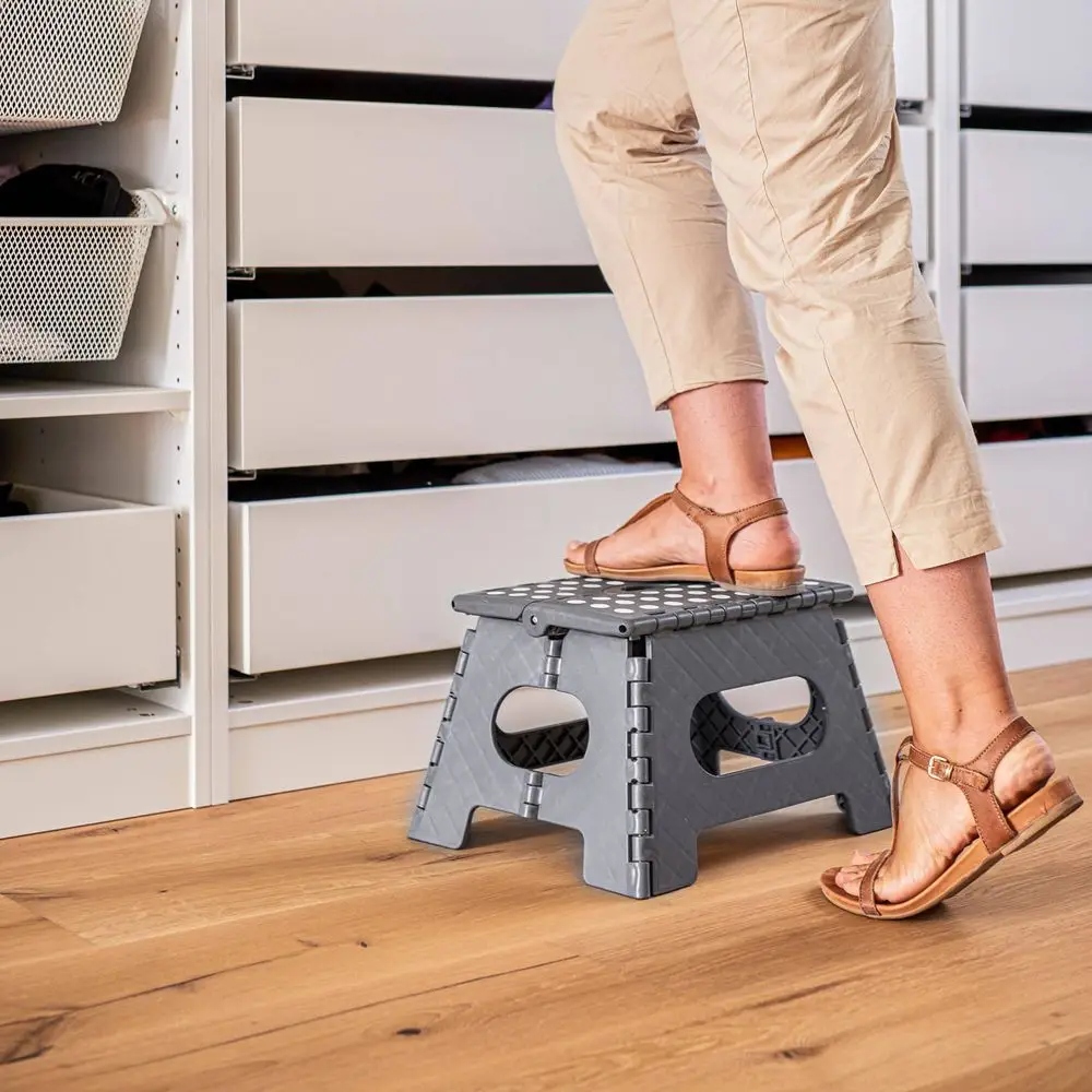 Podest stopień schodek różne kol. antypoślizgowy stołek składany 31x22x22cm Kolor szary