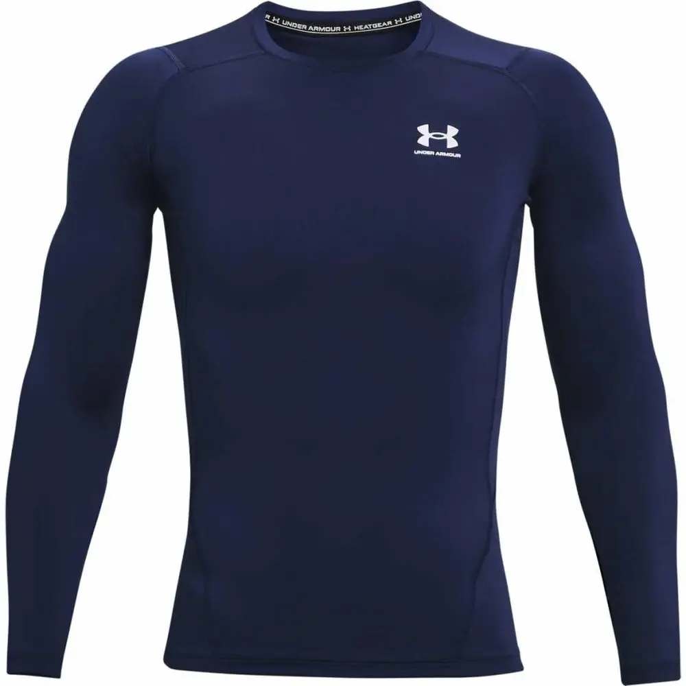 Under Armour Tričko Ua Hg Armour Comp Ls-nvy modrá