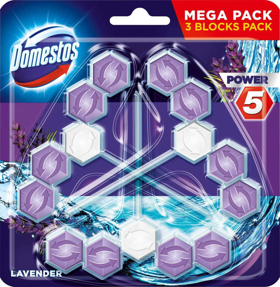 

Domestos kostka do Wc Power 5 3x55g Lawenda