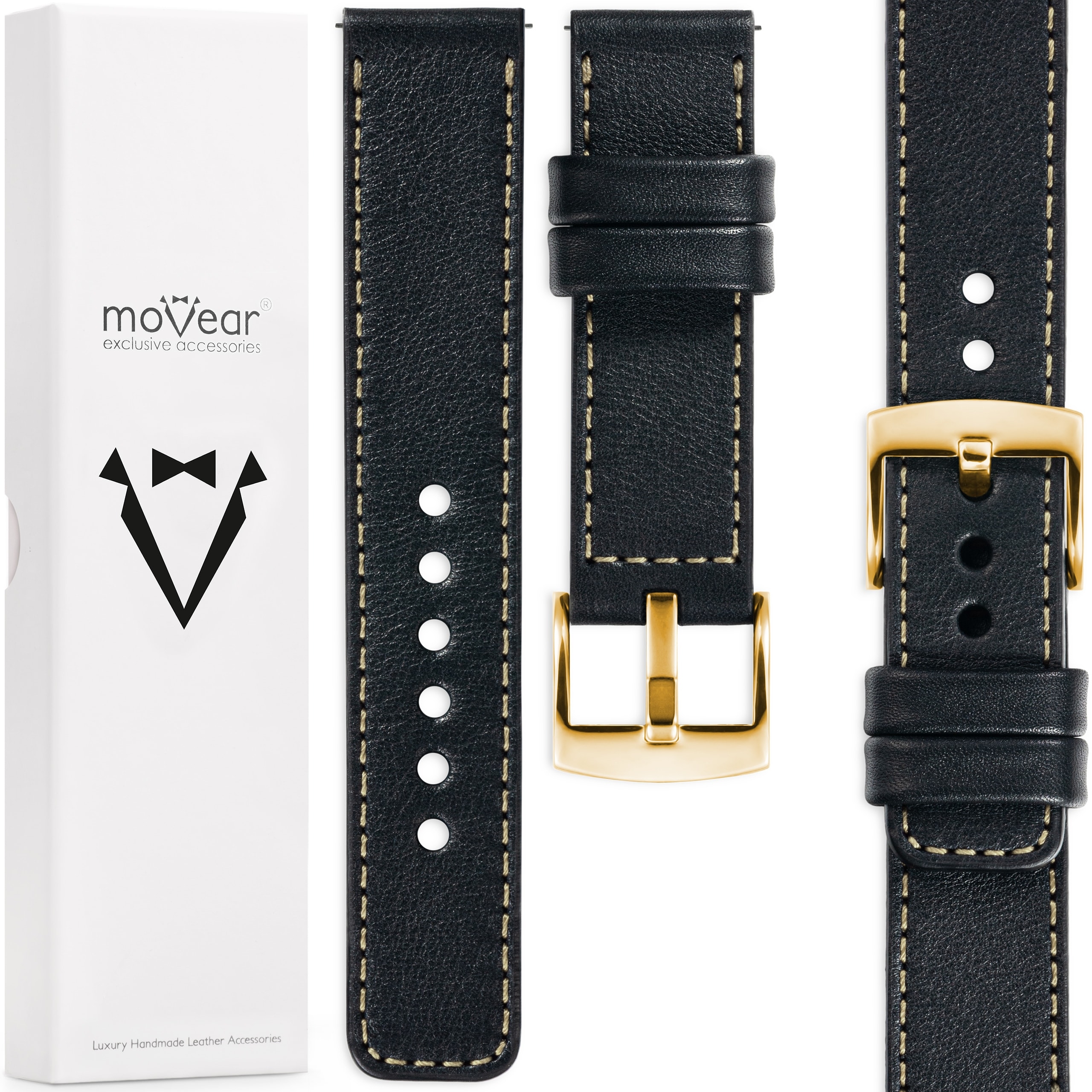 22 mm exkluzivní řemínek pro prémiové hodinky, elegantní Polský kožený