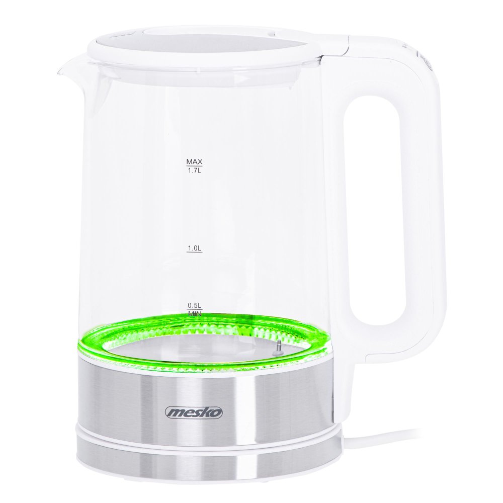 Czajnik Szklany MS 1301 1,7L z Regulacją Temp. Podświetlenie LED