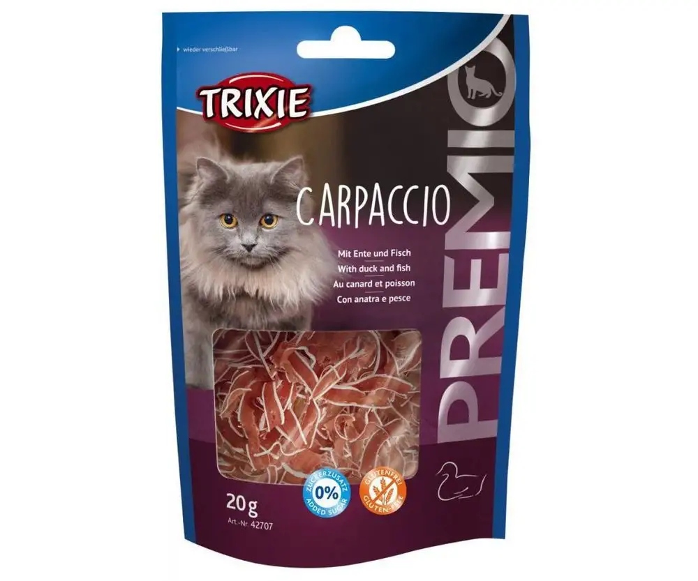 Levně 13 x Trixie Premio Carpaccio Kachna Treska 20 g