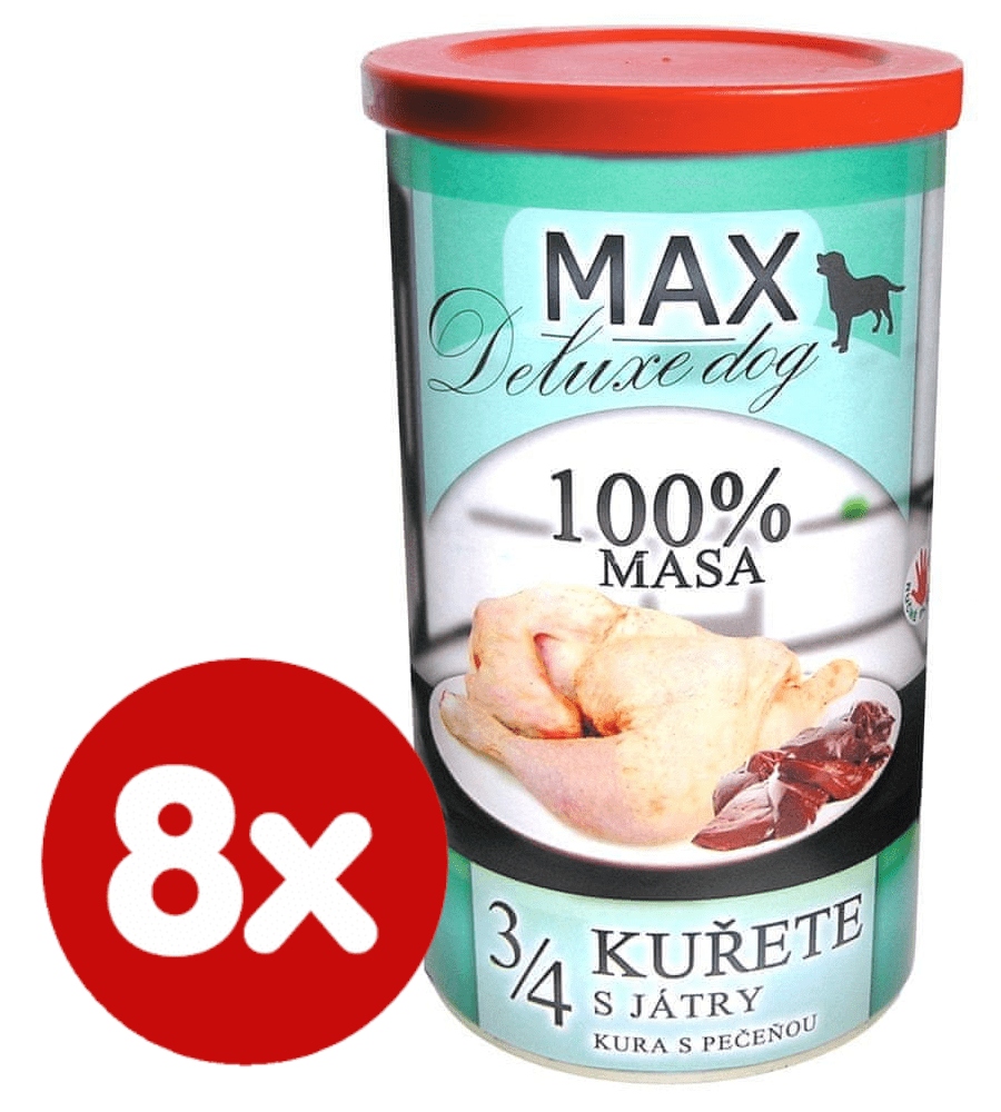 Levně Falco Max deluxe 3/4 kuřete s játry 8x1200 g