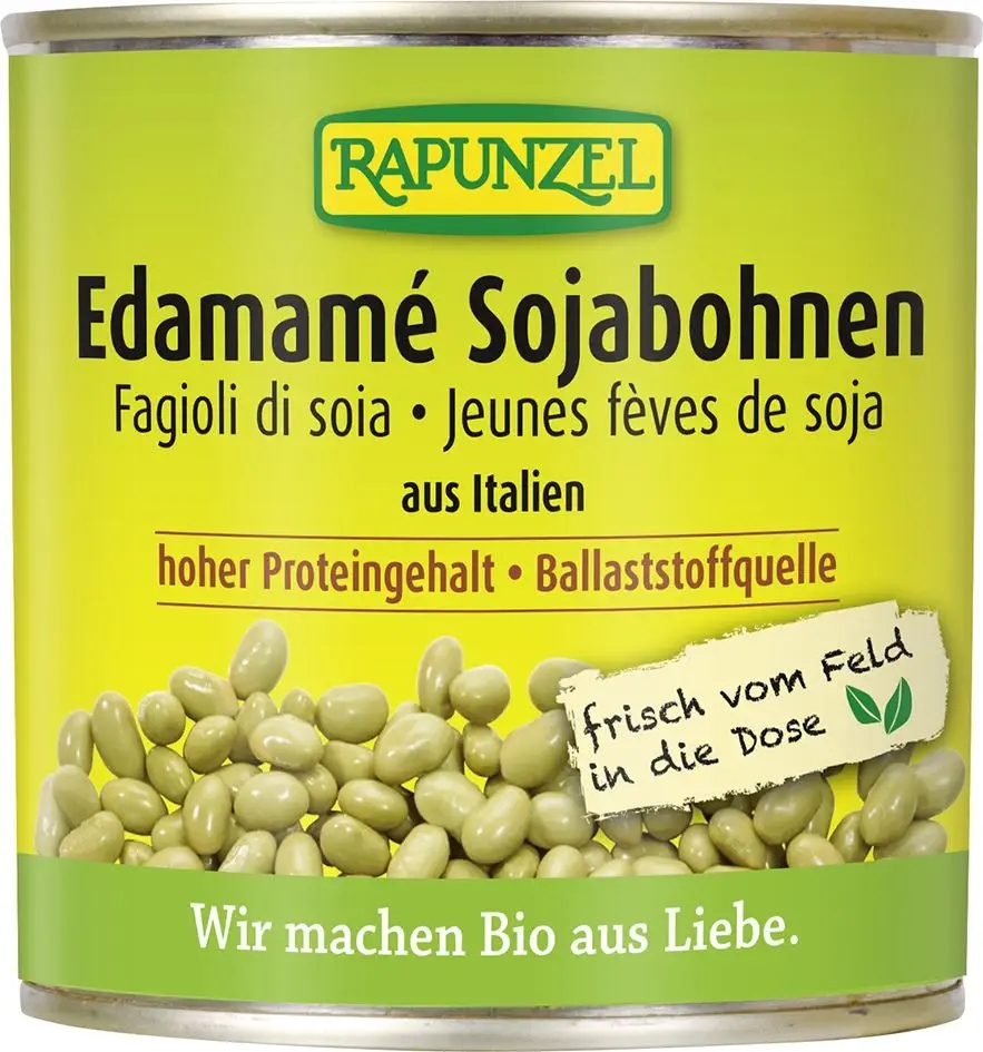 4x Rapunzel Soja Edamame V Nálevu Bio 200 g (130 g) (plechovka) Rapunzel