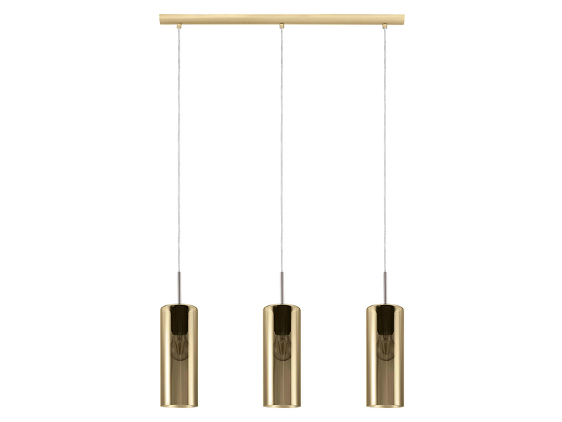 Stropní svítidlo Selvino 3x E27 zlaté sklo moderní